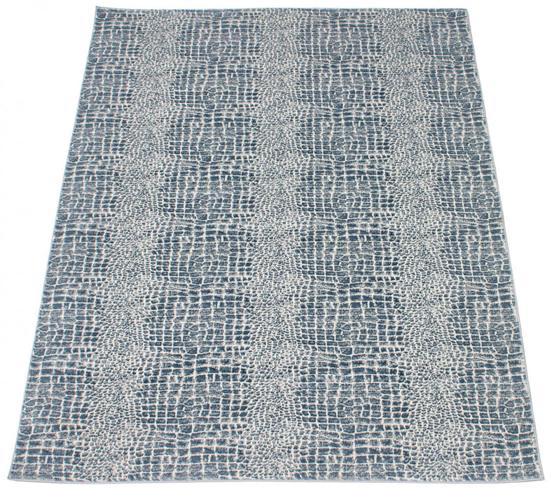 Kecia Blue/cream Rug 5'3\" X 7'3\" Area Rug