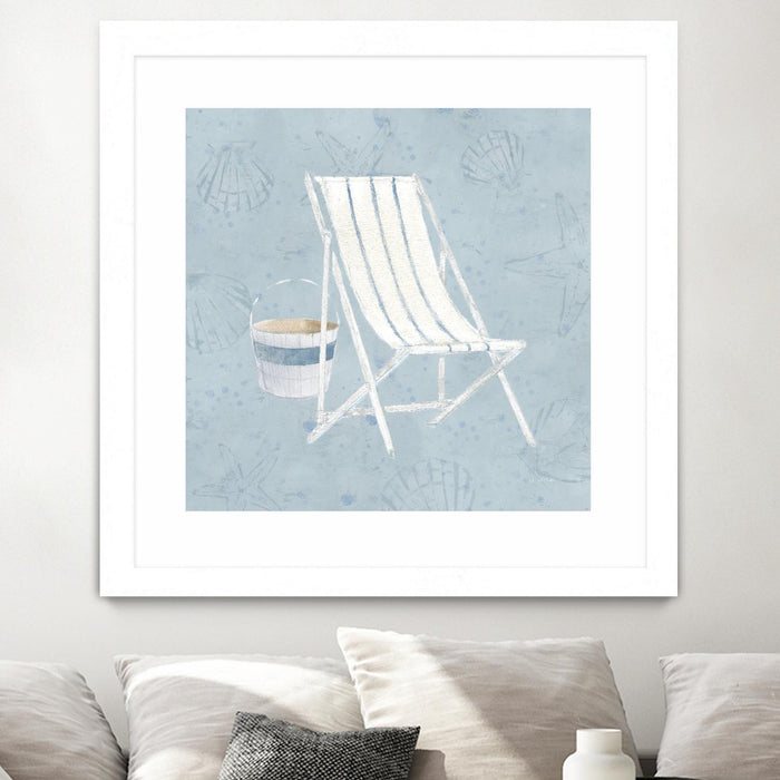 \"Serene Seaside Iii\" Matted and Framed White 30x30 Wall Art