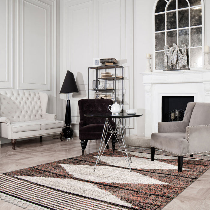 Vera Losange Ivory Area Rug - 7'10\" x 10'5\"