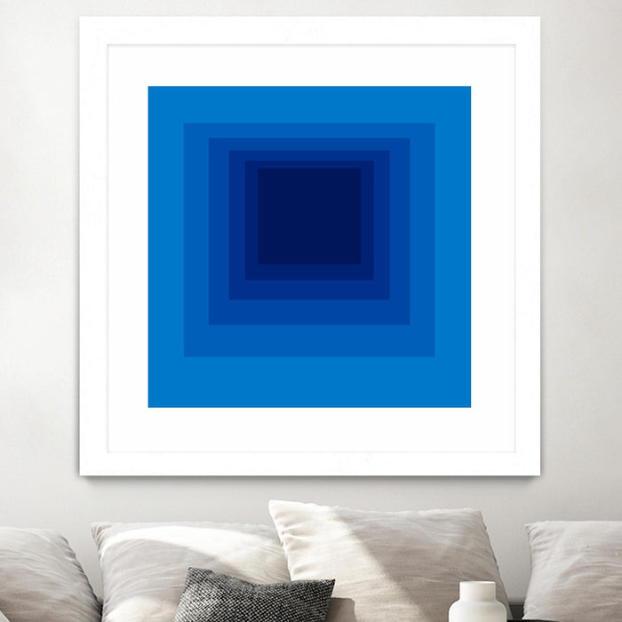 \"After Josef B\" Matted and Framed White 30x30 Wall Art