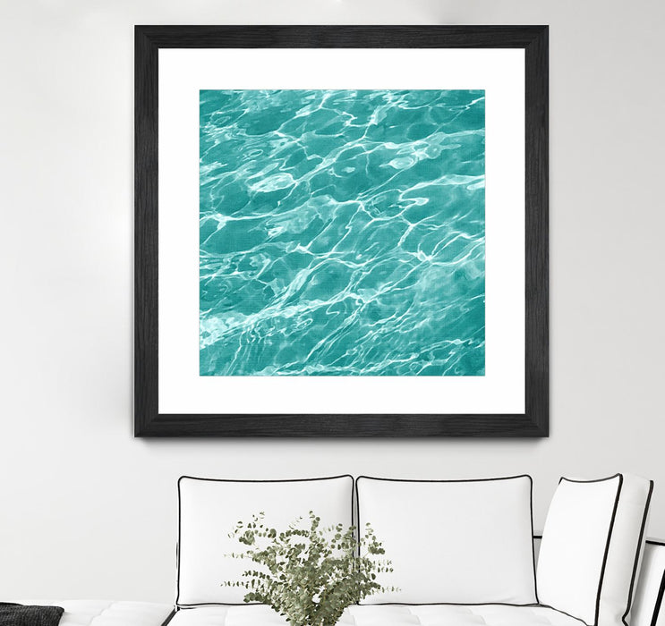 \"Ripple I\" Matted and Framed Black 30x30 Wall Art