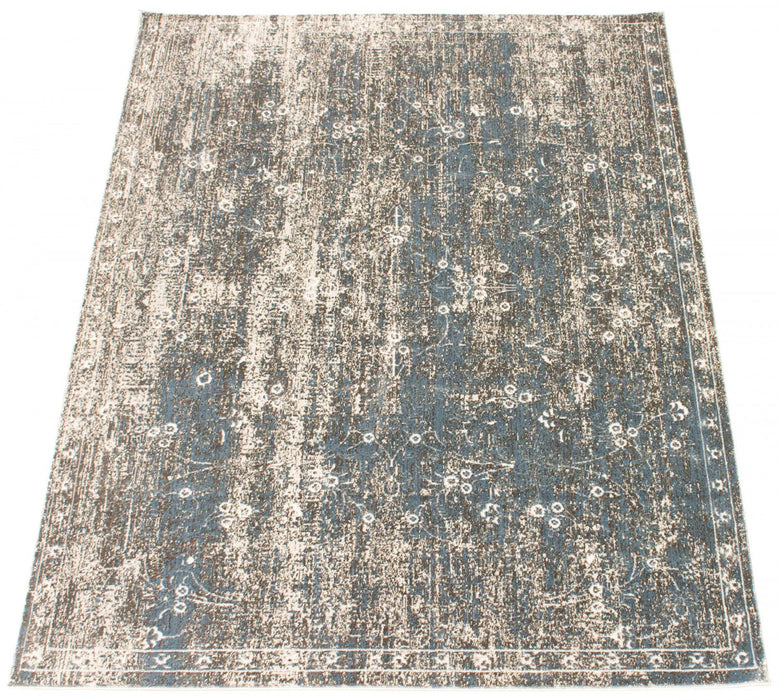 Dayna Blue, Grey Rug 5'3\" X 7'3\" Area Rug