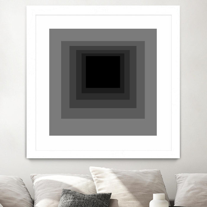 \"After Josef A\" Matted and Framed White 30x30 Wall Art