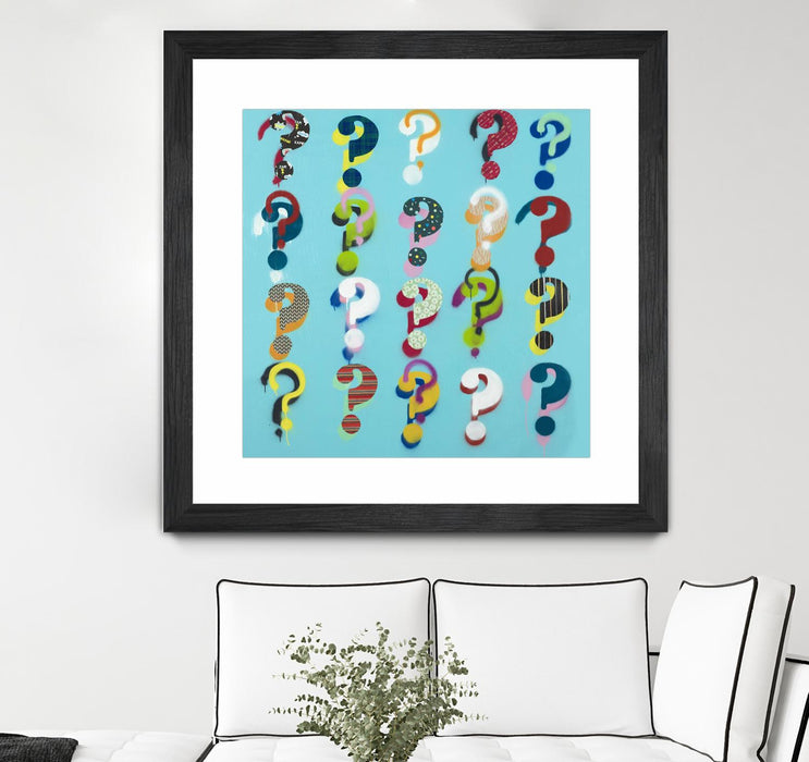 \"Pop The Question\" Matted and Framed Black 36x36 Wall Art