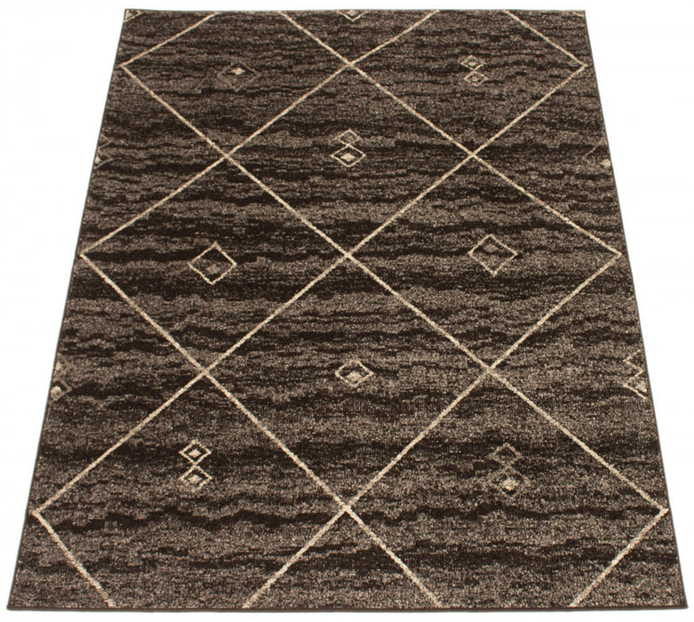 Grande Brown/Ivory 7'10\" X 10'2\" Area Rug