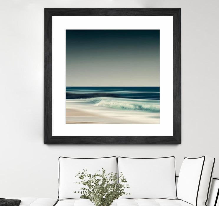 \"Cristal Surf\" Matted and Framed Black 30x30 Wall Art