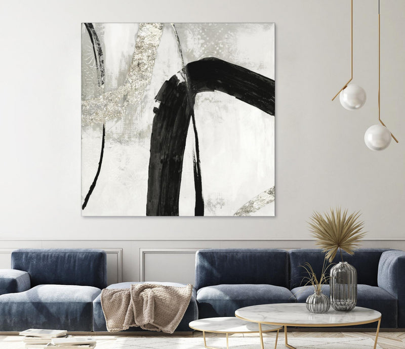 \"Black Ink Ii\" Giant Art 54x54 Wall Art