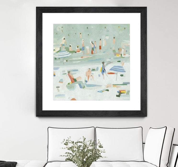 \"Summer Confetti Ii\" Matted and Framed Black 30x30 Wall Art