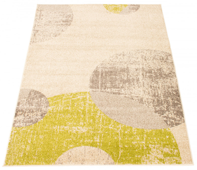Ellegance Ivory / Green 3'11\" x 5'7\" Area Rug