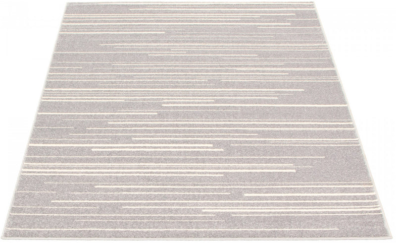 Faith Silver-Cream Area Rug - 3'11\" x 5'7\"