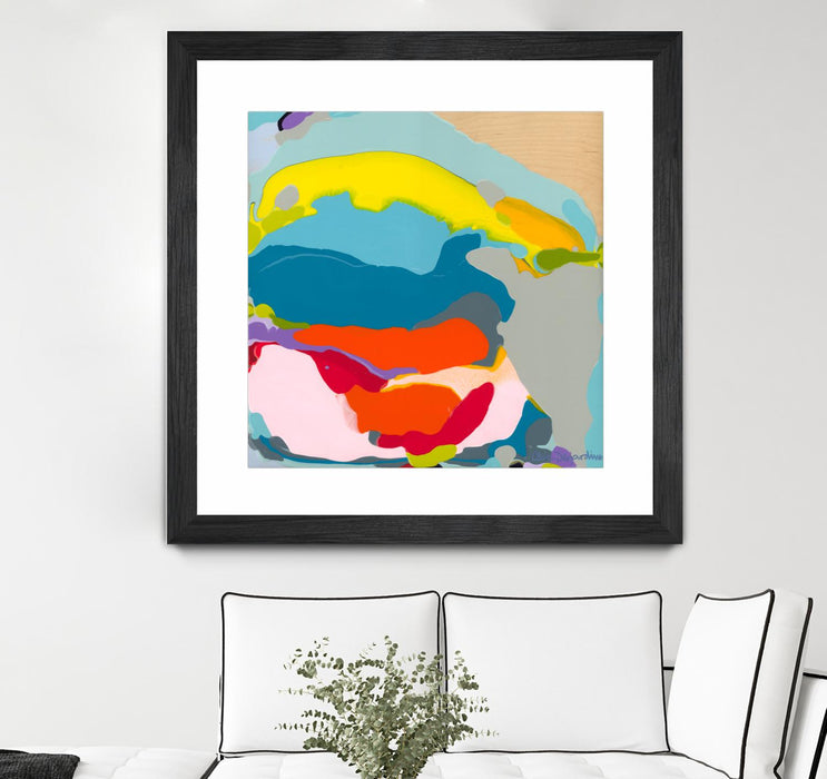 \"Free Falling\" Matted and Framed Black 36x36 Wall Art