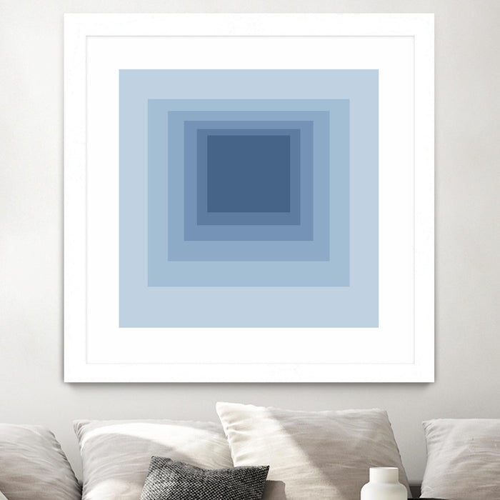 \"After Josef J\" Matted and Framed White 36x36 Wall Art