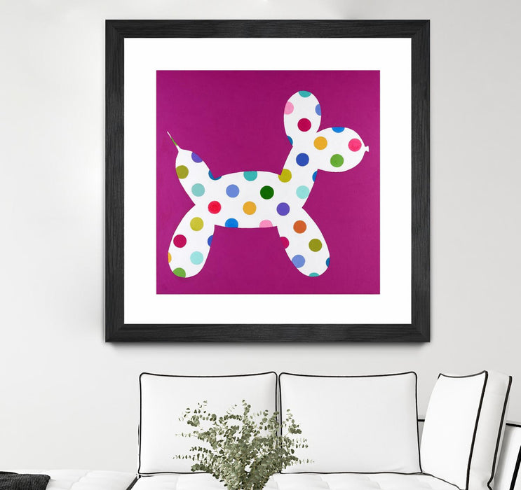 \"Dottie\" Matted and Framed Black 30x30 Wall Art