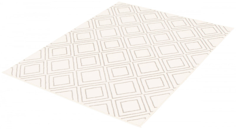 August Geod White-Grey 7'10\" x 10'2\" Area Rug
