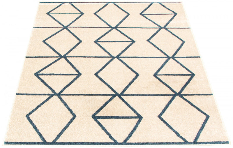 Anandi Ivory-Blue Area Rug - 3'11\" x 5'7\"