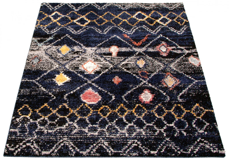 Makondo Classic Navy Blue Area Rug - 5'3\" x 7'3\"
