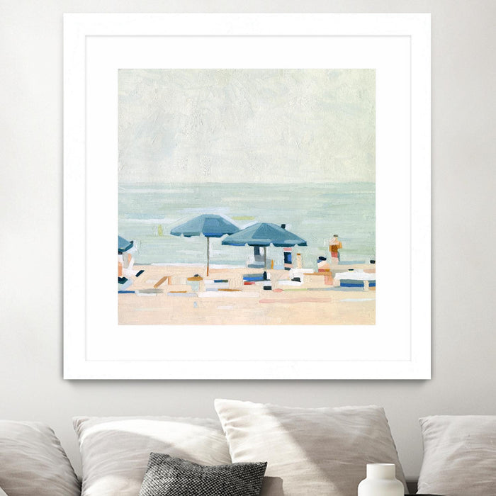 \"If It's The Beaches I\" Matted and Framed White 30x30 Wall Art