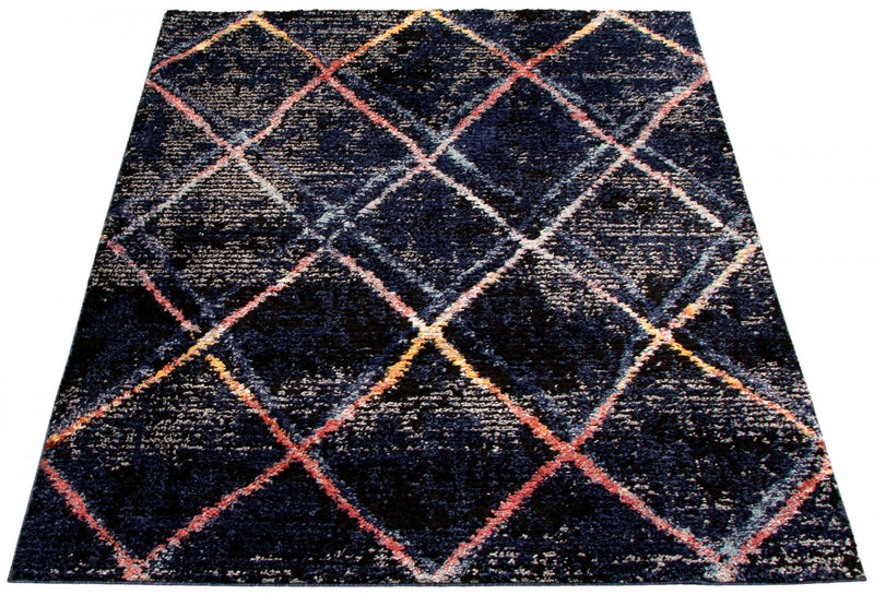 Makondo Abstract Navy Blue Area Rug - 5'3\" x 7'3\"