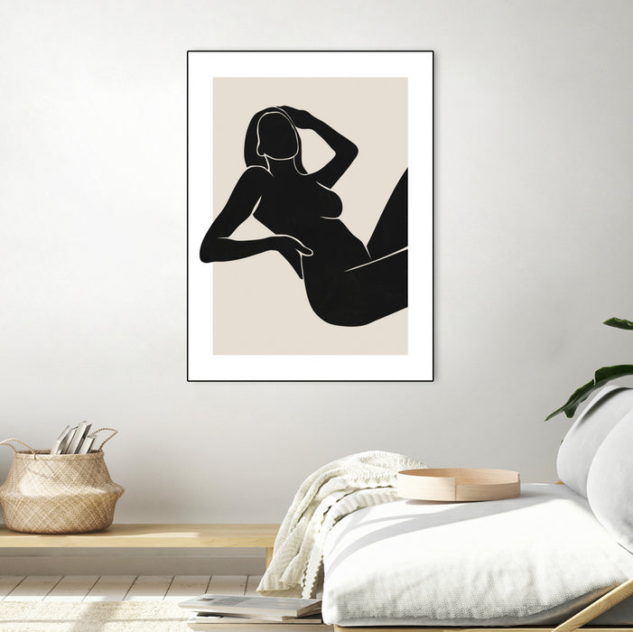 \"Untitled\" Canvas Framed Black 18x24 Wall Art