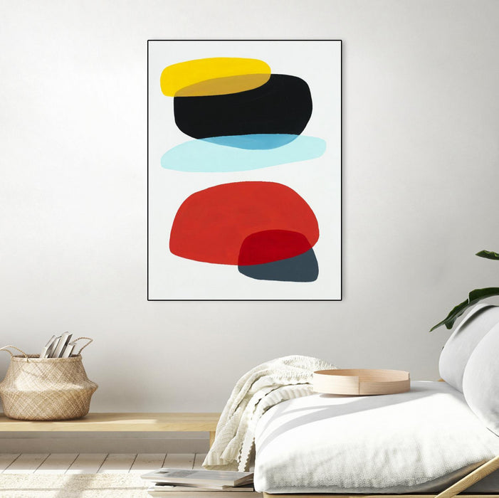 \"Joy And Pop Ii\" Canvas Framed Black 24x32 Wall Art