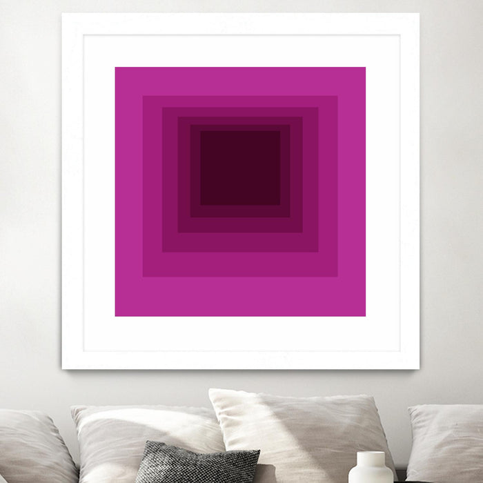 \"After Josef G\" Matted and Framed White 36x36 Wall Art