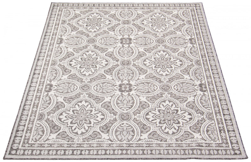 Neisha Traditional Grey Rug 6'7\" X 9'6\" Area Rug