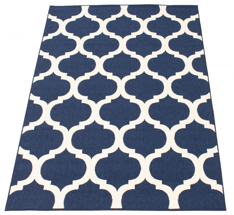 Sophie Ivory-Navy Area Rug - 3'11\" x 5'7\"