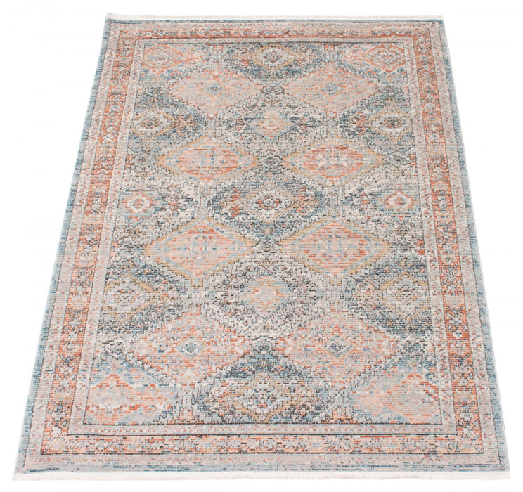 Leandra Copper/blue Rug 3'11\" X 5'11\" Area Rug