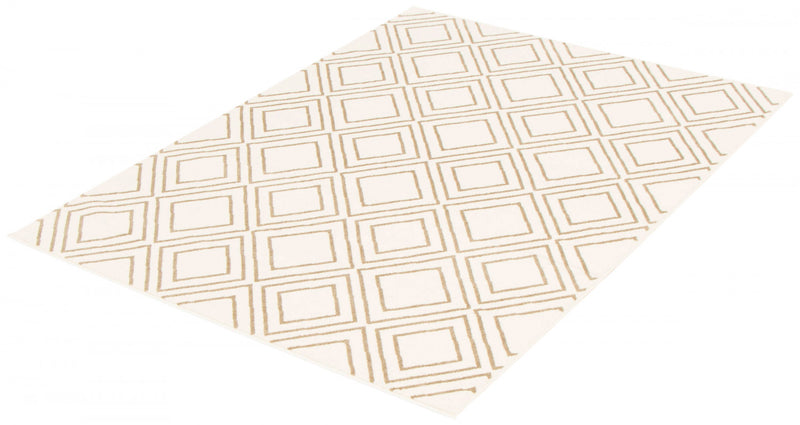 August Geod White-Tan 6'7\" x 9'6\" Area Rug
