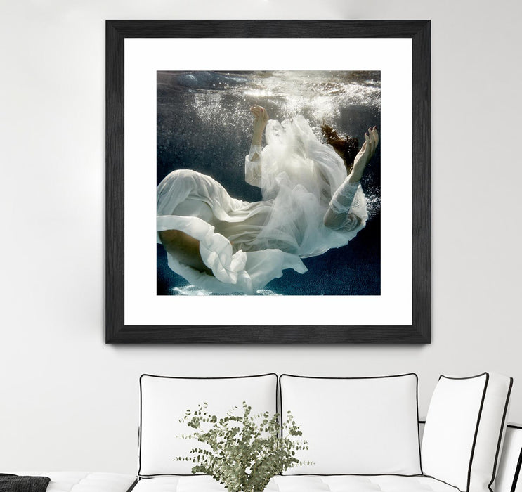 \"Float 3\" Matted and Framed Black 30x30 Wall Art
