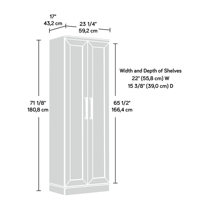 Clinton 23.31\" Storage Cabinet with 4 Shelves - Dark Brown