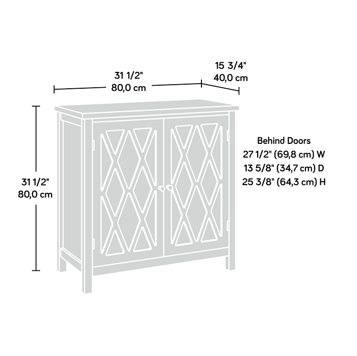 Harbor View Accent Cabinet - Caribbean Blue