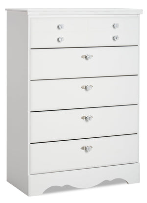 Diamond Dreams 5-Drawer Bedroom Chest for Kids, 31.81