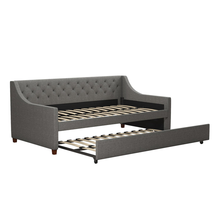 Novogratz Her Majesty Daybed and Trundle - Grey