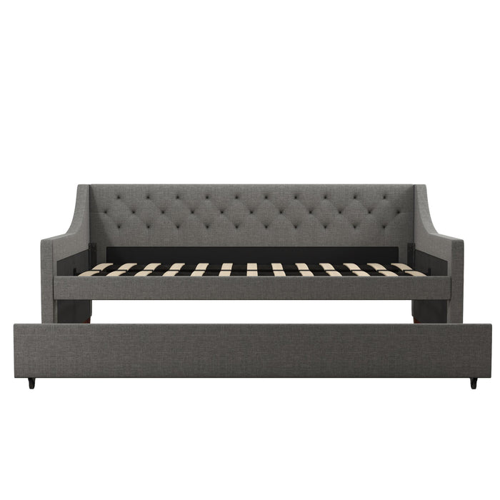 Novogratz Her Majesty Daybed and Trundle - Grey