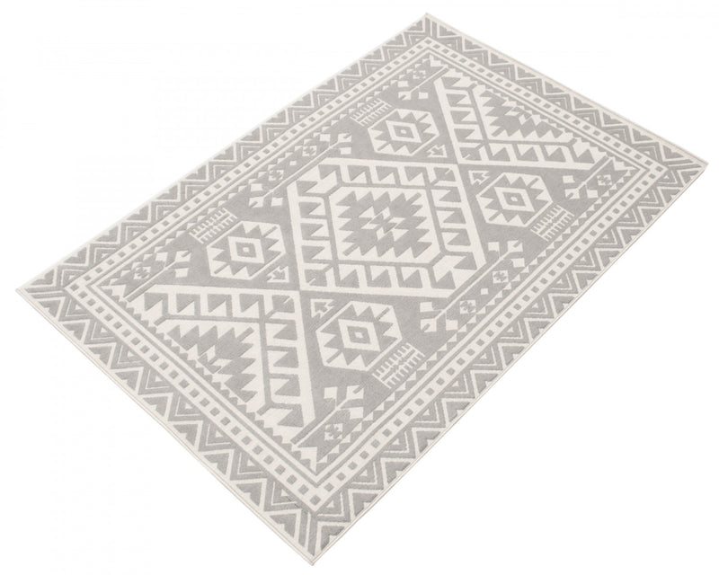 Gaia Light Grey 3'11\" x 5'7\" Area Rug