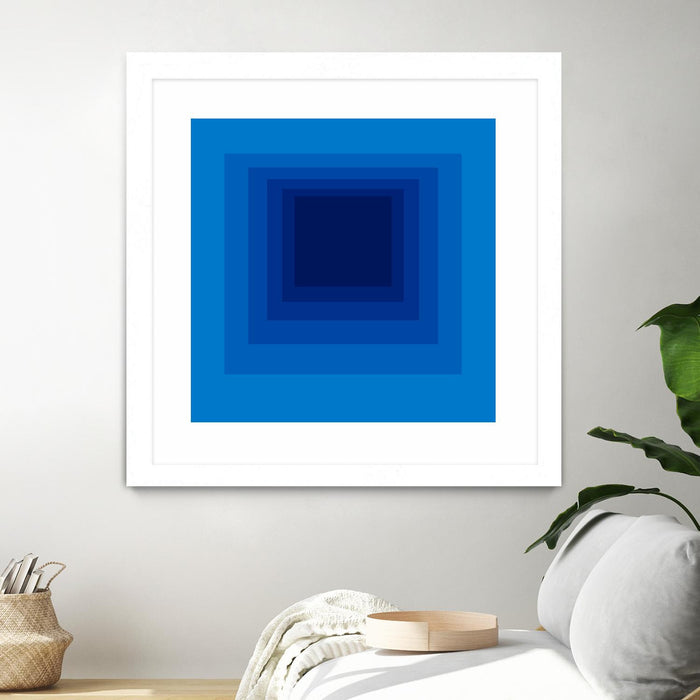 \"After Josef B\" Matted and Framed White 36x36 Wall Art
