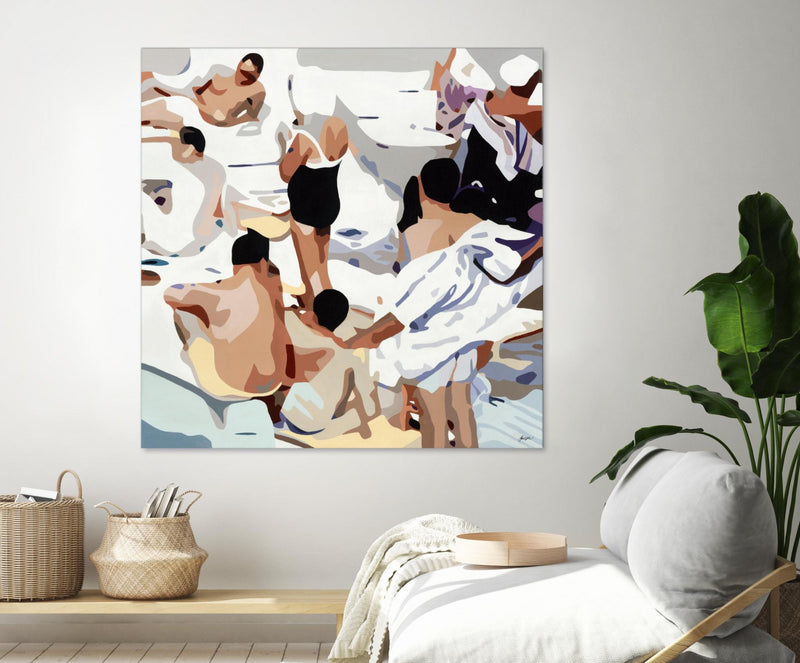 \"Tammy & Greg's Pool Party\" Giant Art 54x54 Wall Art