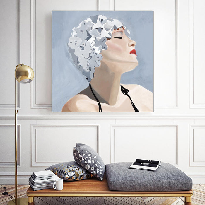 \"Getting My Tan On\" Canvas Framed Black 20x20 Wall Art