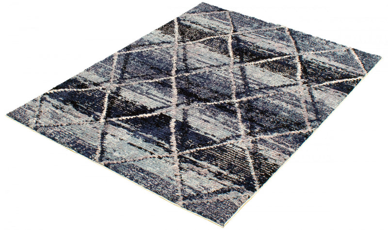 Makondo Abstract Blue Area Rug - 8'0\" x 10'0\"