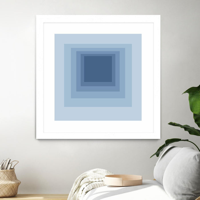 \"After Josef J\" Matted and Framed White 30x30 Wall Art