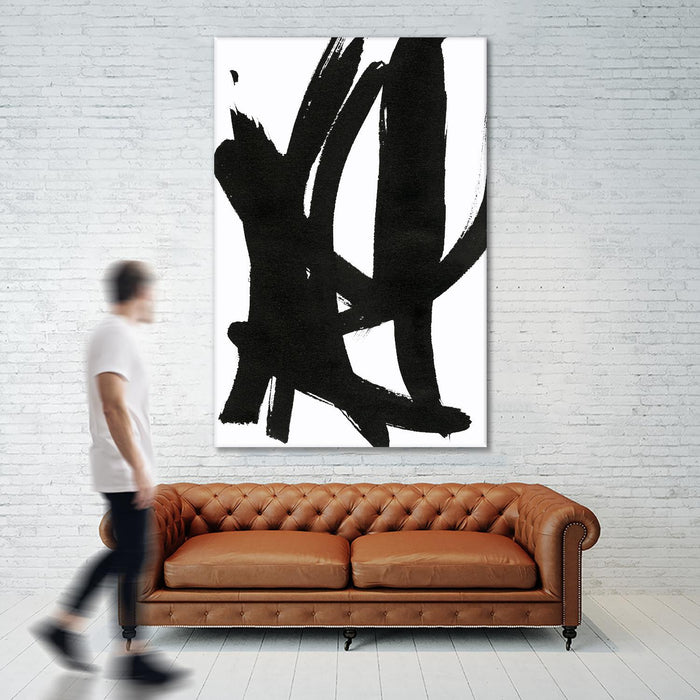 \"Composition In Black And White 7\" Giant Art 84x54 Wall Art