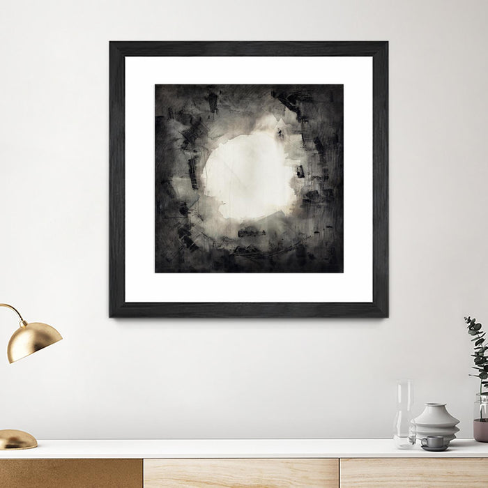 \"Positives And Negatives Ii\" Matted and Framed Black 30x30 Wall Art
