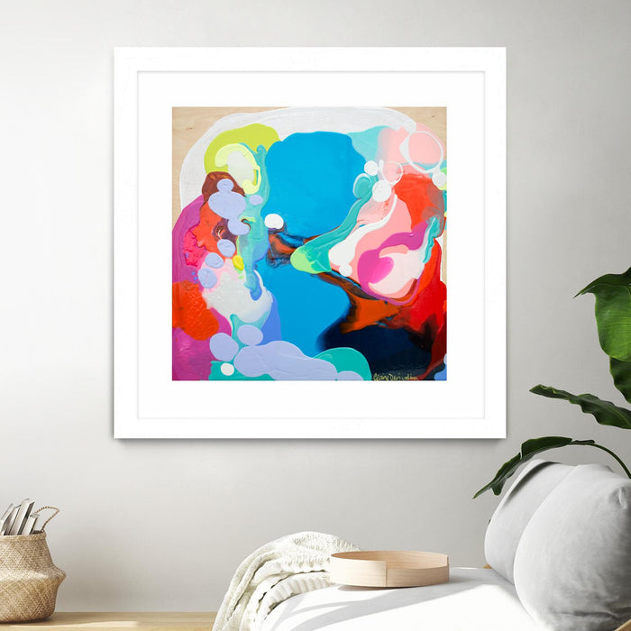 \"Traveling Back In Time\" Matted and Framed White 36x36 Wall Art