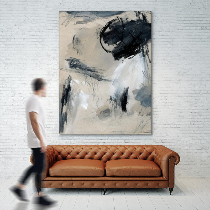 \"Scribble Abstract I\" Giant Art 72x54 Wall Art