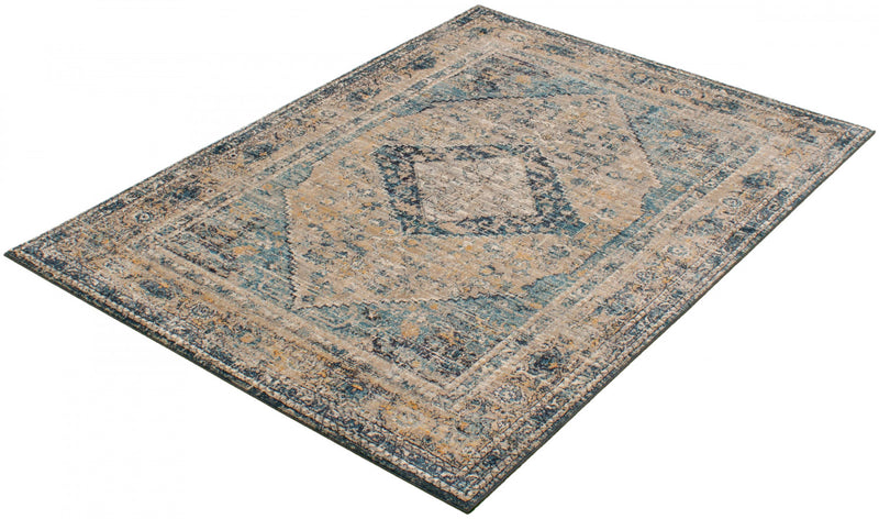Bolivar Bijar Blue Area Rug - 5'0\" x 8'0\"