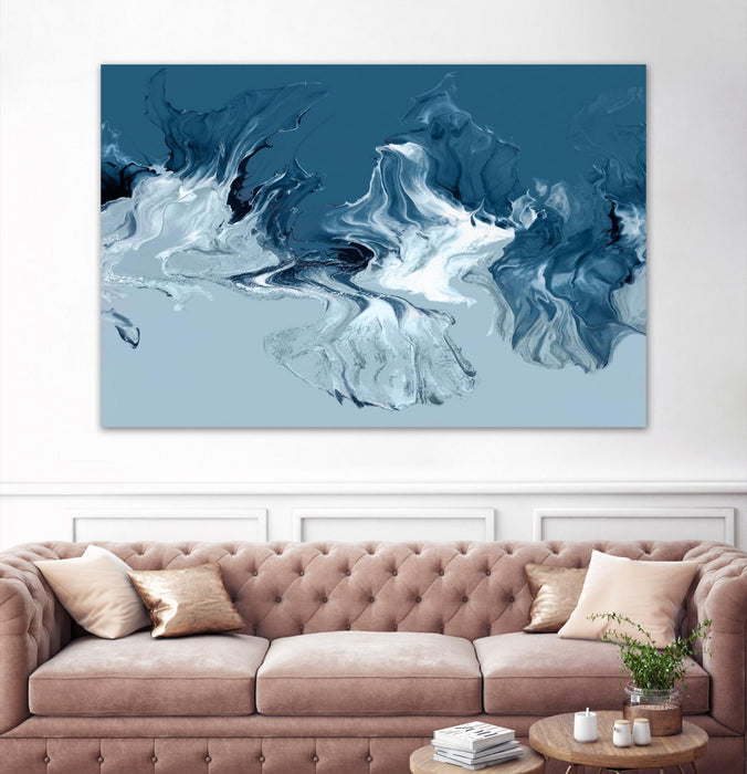 \"Azure Marble I\" Giant Art 72x48 Wall Art
