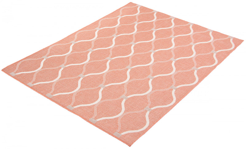 Neisha Abstract Coral Rug 6'7\" X 9'6\" Area Rug