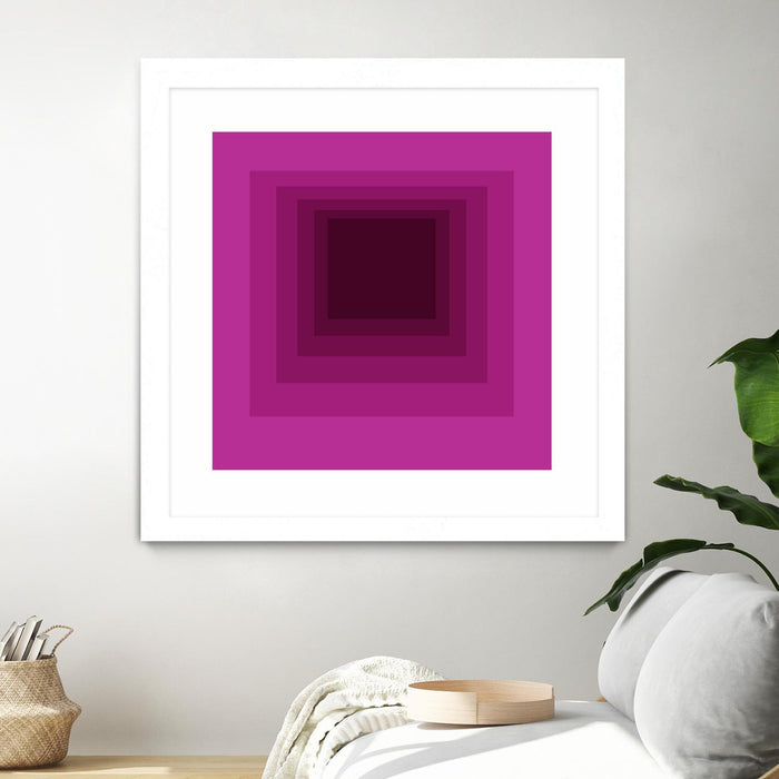 \"After Josef G\" Matted and Framed White 36x36 Wall Art