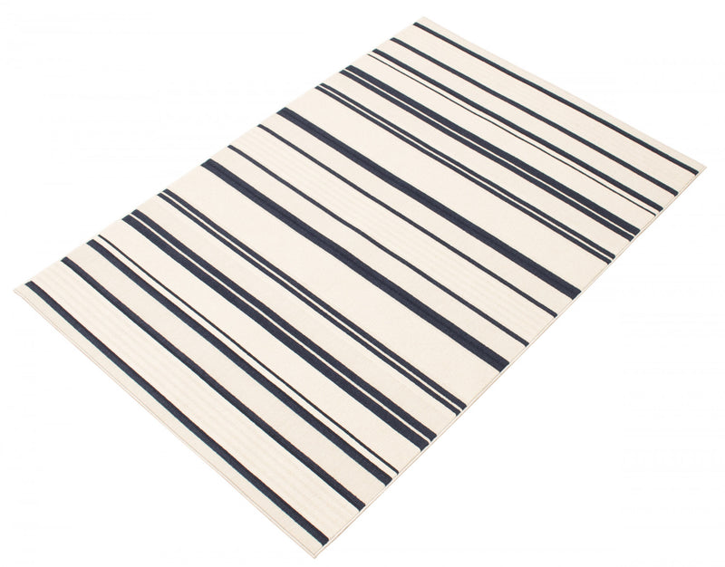 Talya Blue-Ivory 4'7\" x 6'7\" Area Rug